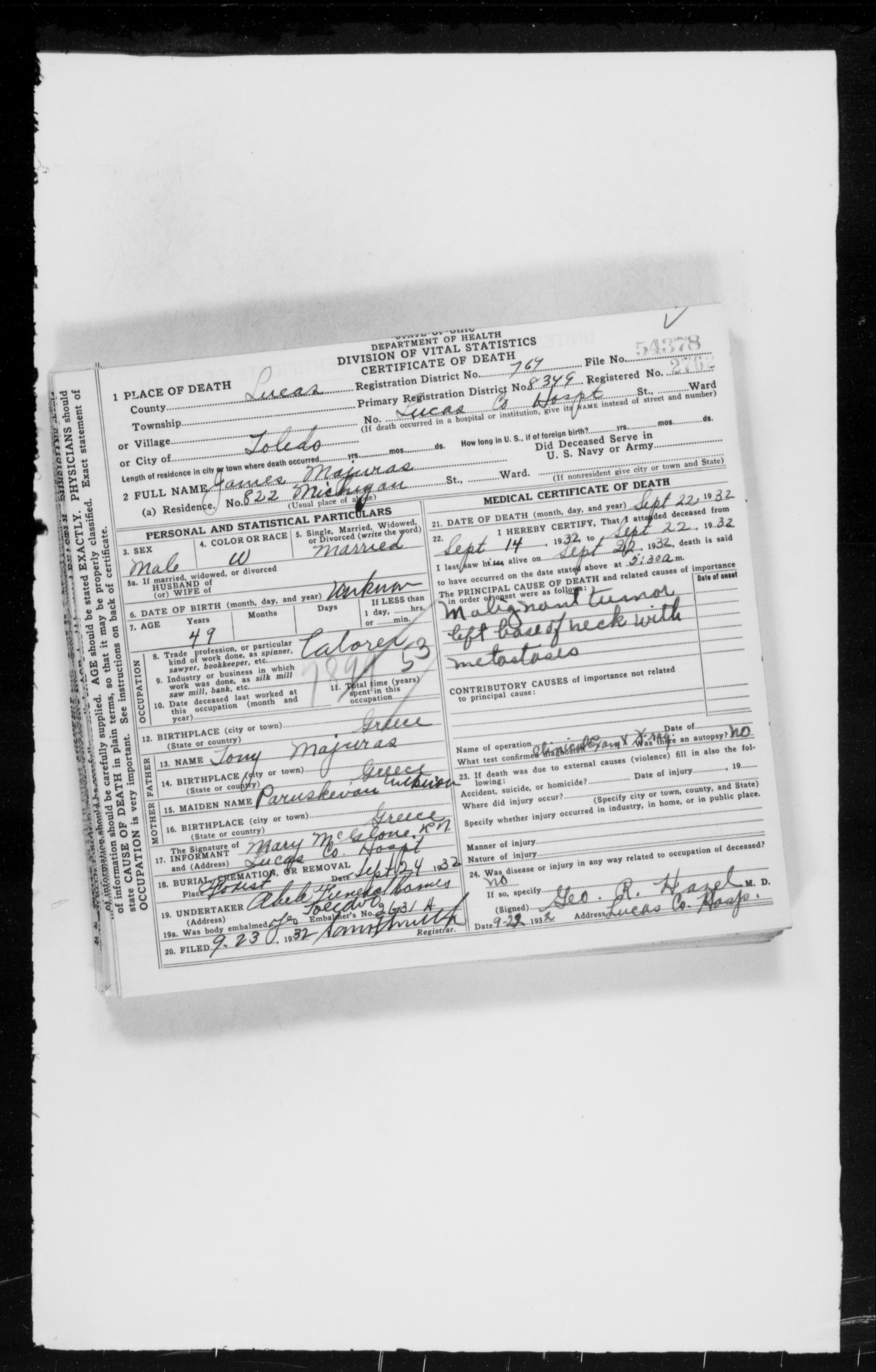 Dimitri (James) Matziros - death cert.jpg