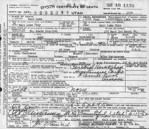 Mary Venatakis Pappas Katsanevas Death cert..jpg