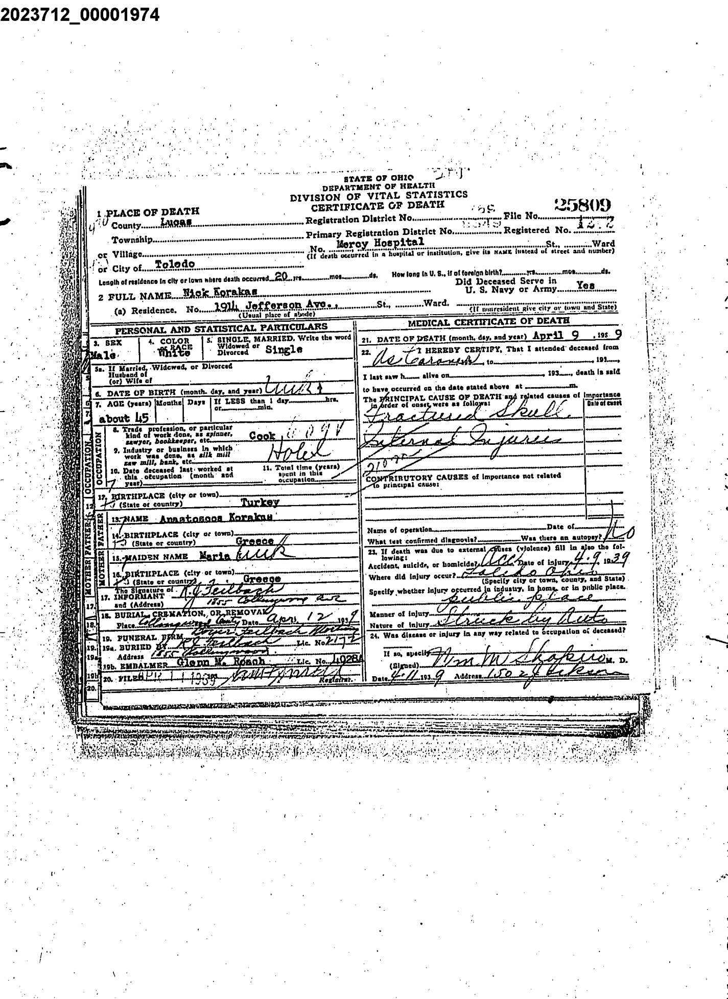 Nick Korakas - death cert.jpg