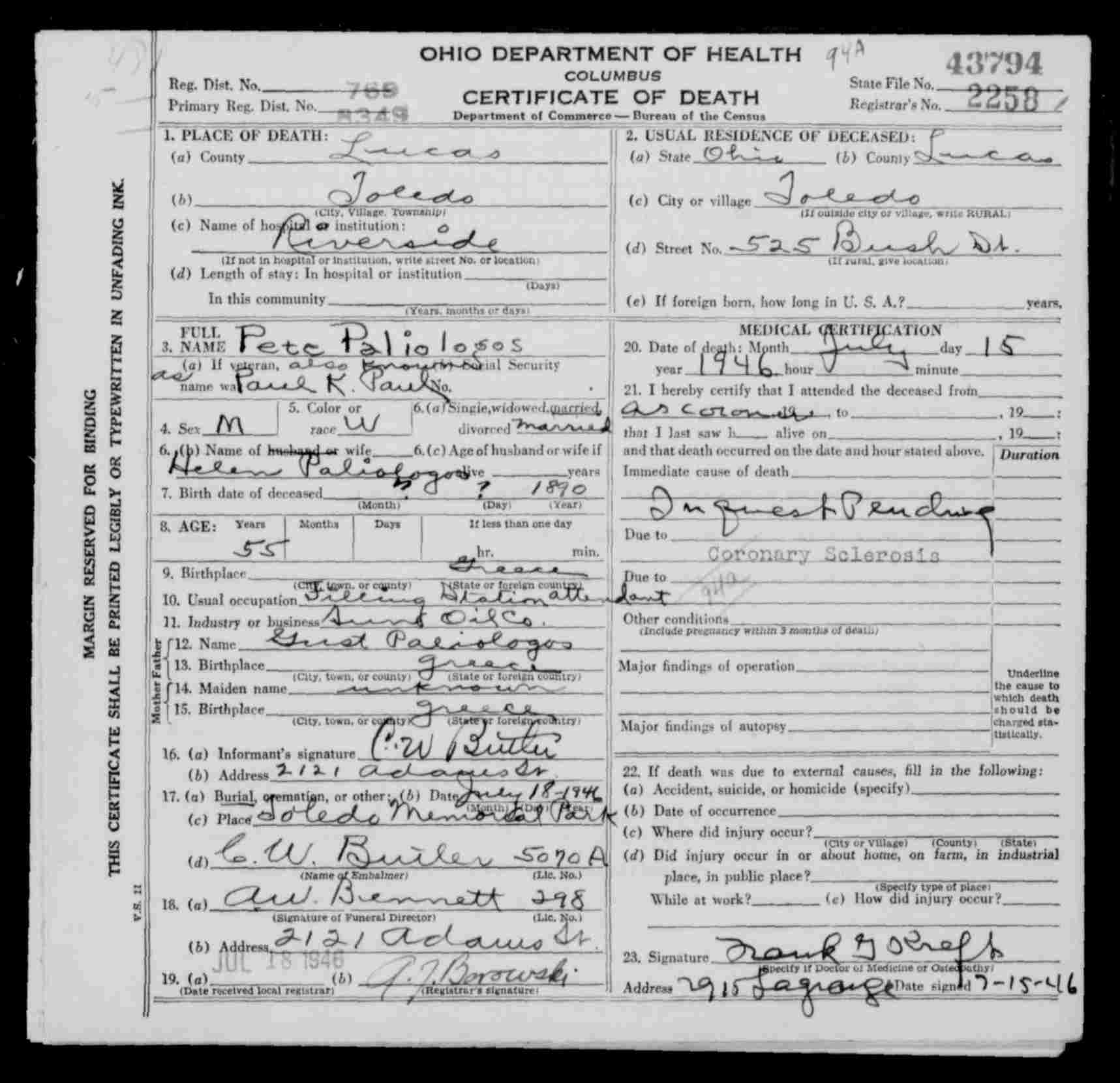 Paleologos Paleologos - death cert.jpg