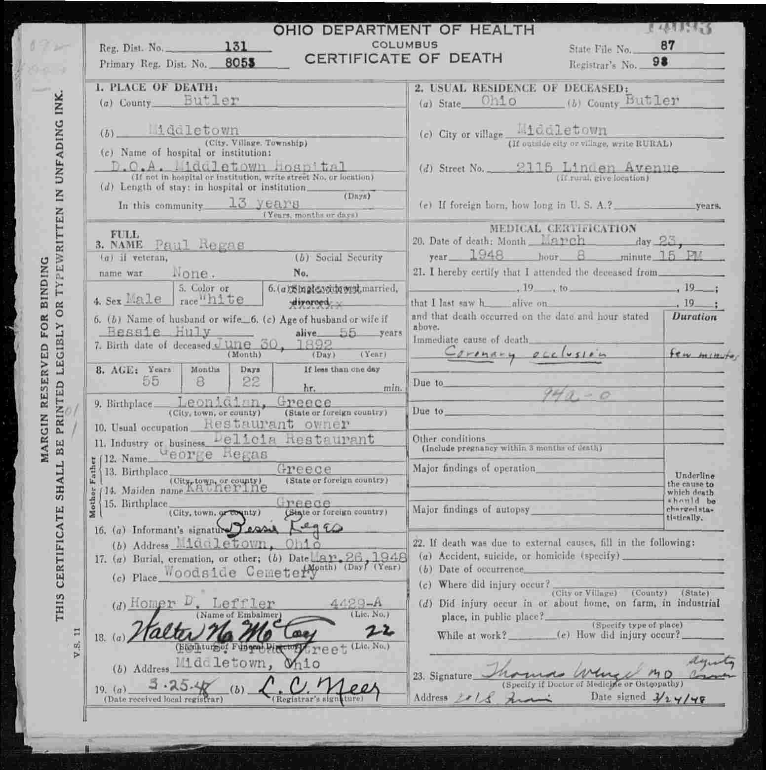 Paul Regas h-o Vasiliki 'Bessie' Houles.jpg