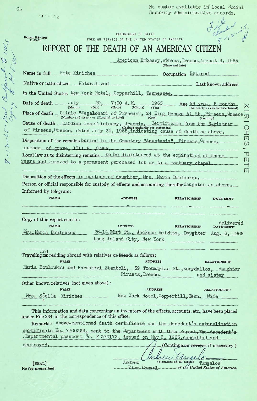 Peter Xiriches Death report.jpg