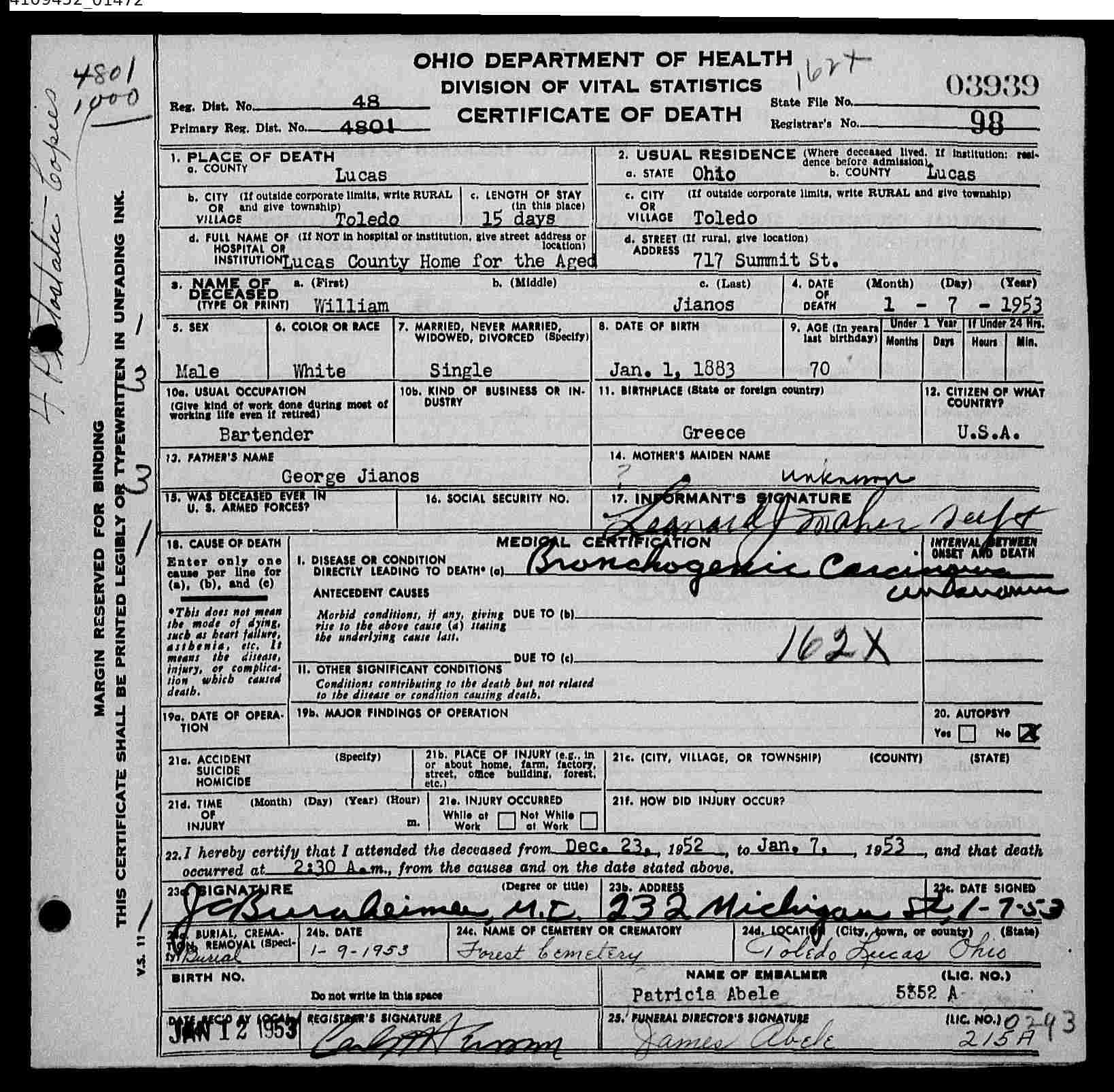 Vasilios (William) Janelis - death cert.jpg