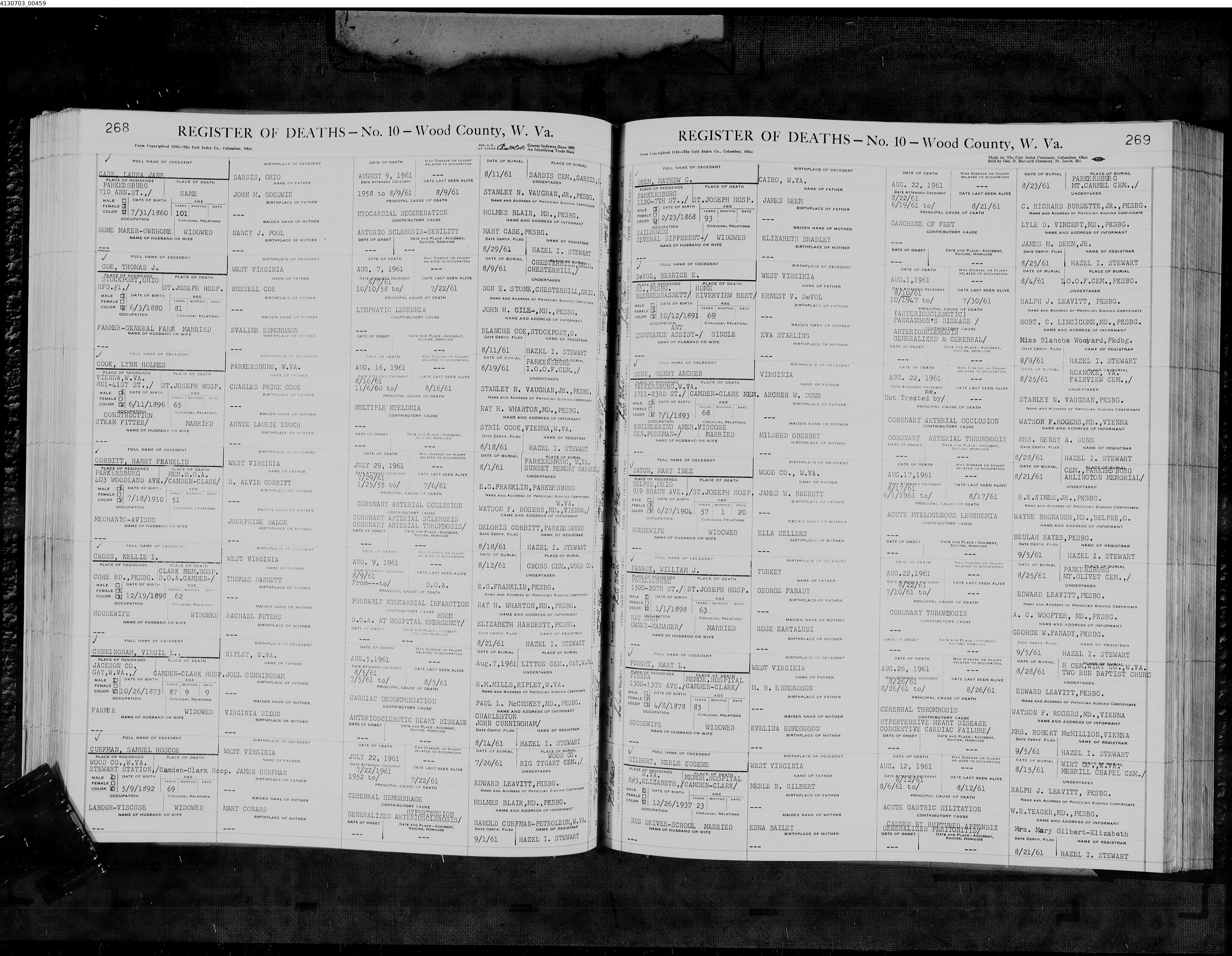 William G. Fanady's death record.jpg