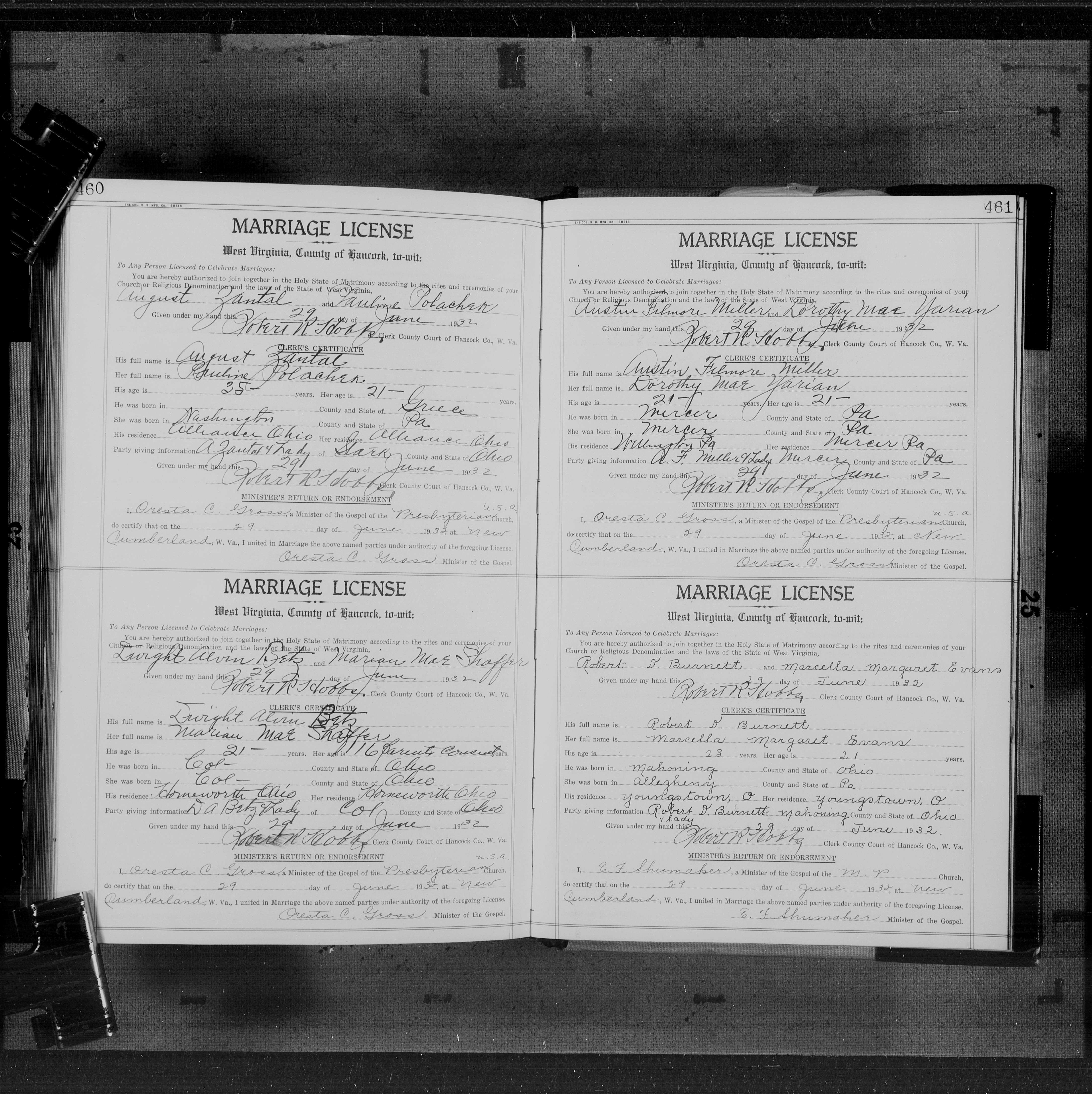 August Zantal & Pauline Polachek - marriage license.jpg