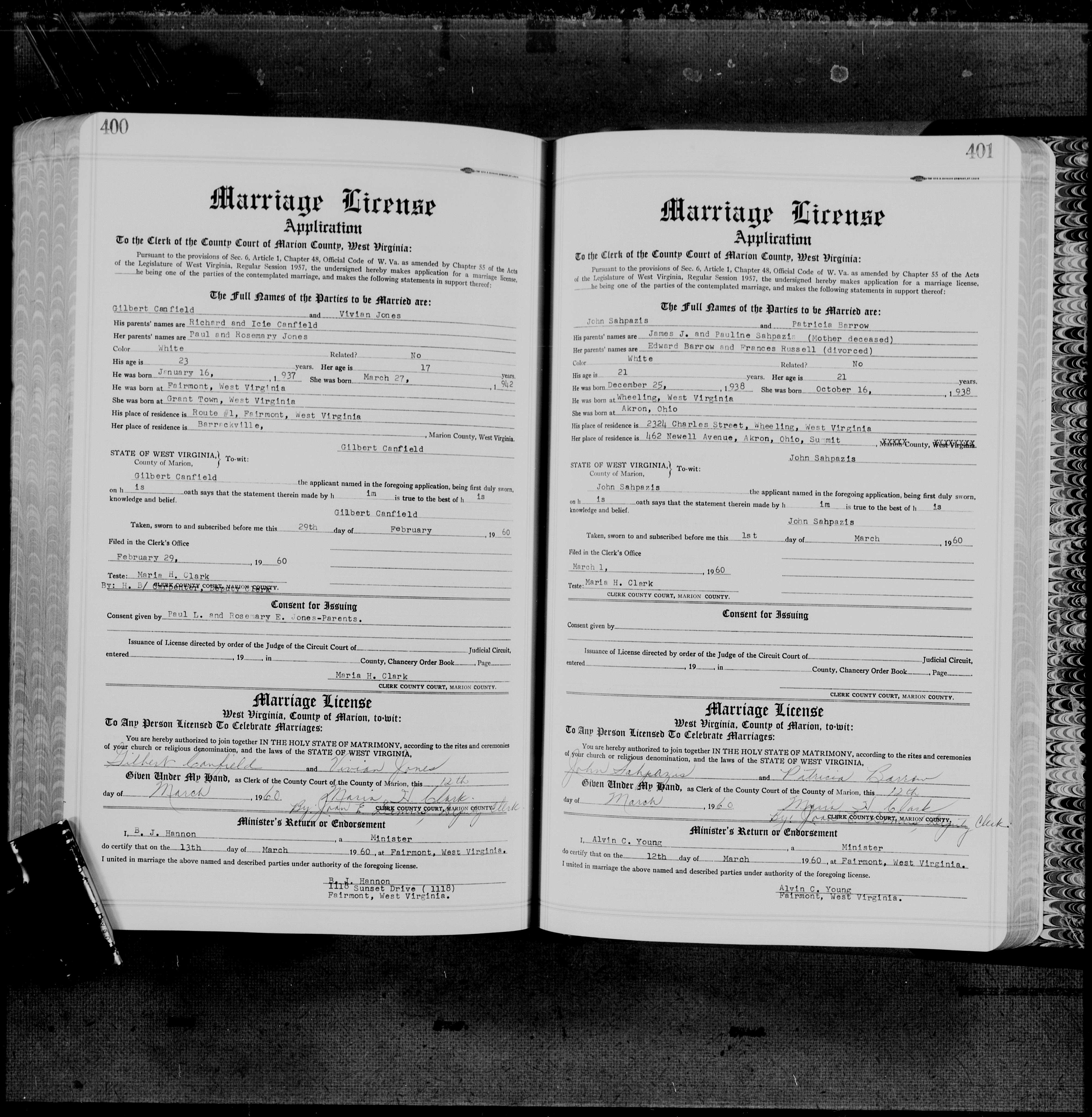 John & Patricia Barrow Sahpazis' marriage license.jpg