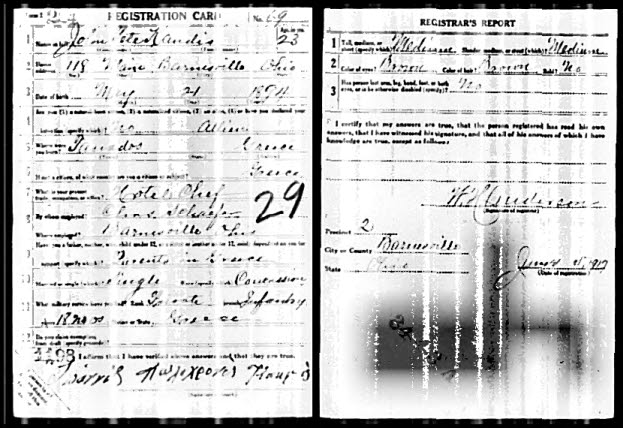 John Peter Kandis' Draft Registration -( not sure where he fits in).jpeg