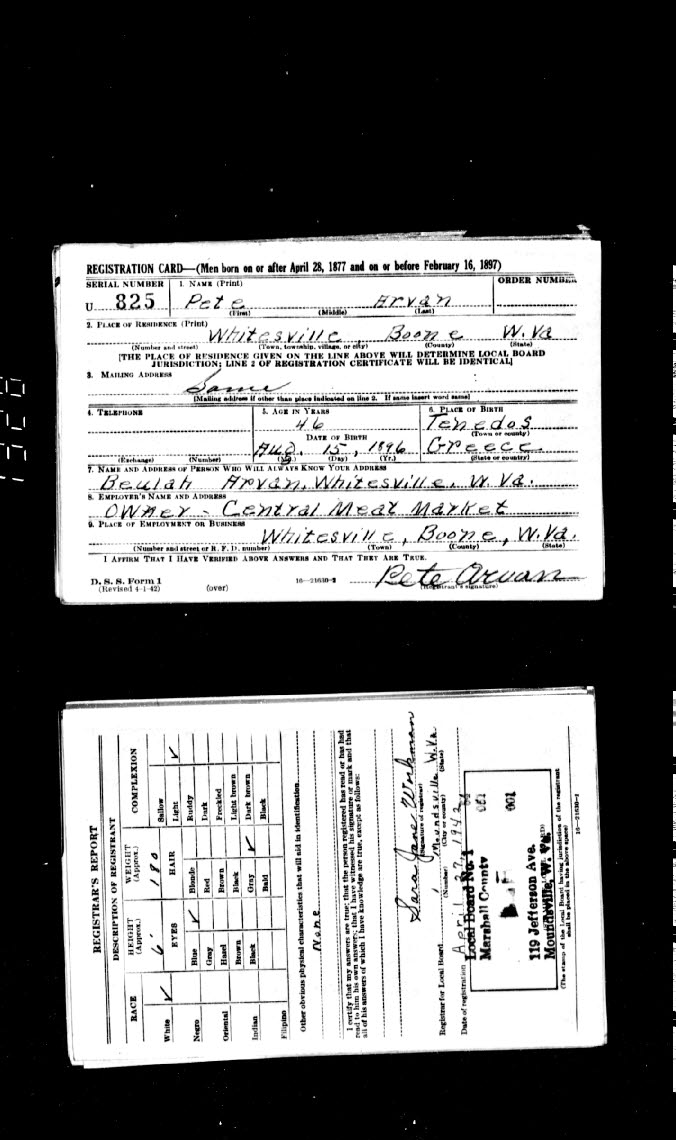 Peter Arvon's draft papers.jpg