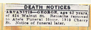 George N. Arvanitis s-o Nicholas & Katerina Kateniko Arvanitis d.4-2-1946.jpg