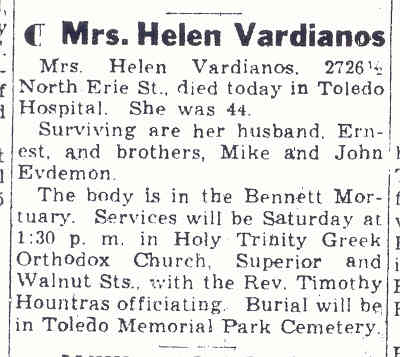 Helen Evdemon Vardianos d-o Stelios & Paraskevi Christodoulos Evdemon, w-o Anesti O. Vardianos.jpg