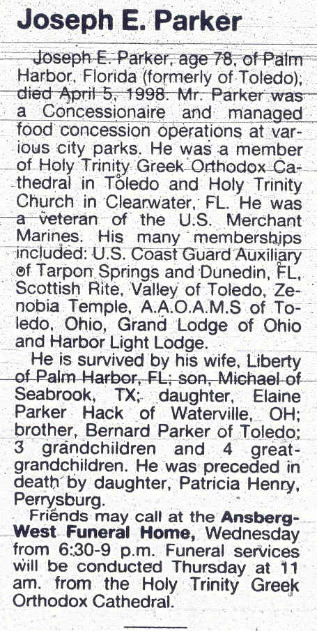 Joseph Parker married 1st Virginia Mavrikos 2nd to Liberty Kambas d.4-5-1998.jpg