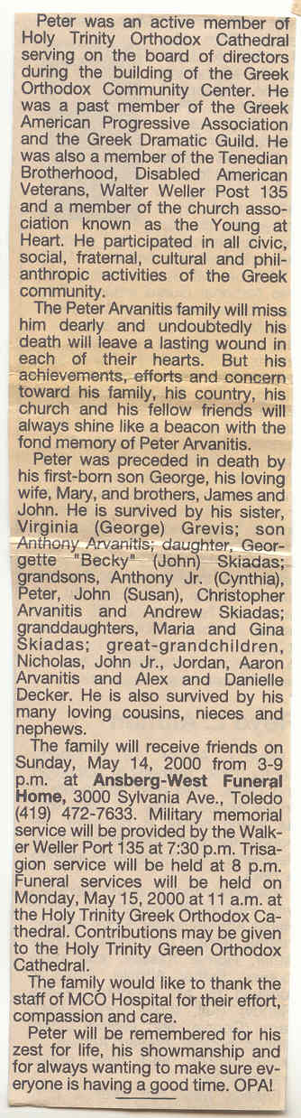 Peter G. Arvanitis s-o George D. & Anthepe Mingos Arvanitis h-o Mary Tzanakis d.5-10-2000 part 2.jpg