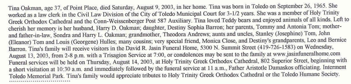 Tina Tom Oakman d-o Tommy & Andonia Tom d.8-9-2003.jpg