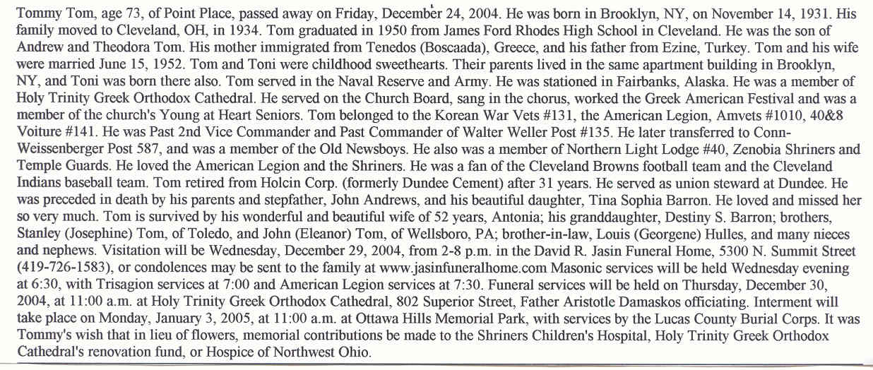 Tommy Tom s-o Andrew & Theodora Sinadinos Tom, h-o Andonia Hulles d.12-24-2004.jpg