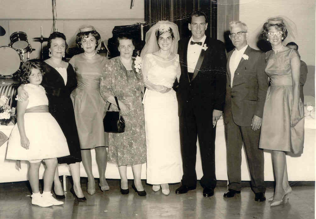 Kathy & mother Sophia Morton, sister Mary, Helen, Joanne & Ted, Michael & Katherine Arvanitis - 6-8-1964.jpg